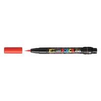 POSCA brush PCF-350 acrylmarker rood (1 mm penseel) 424006
