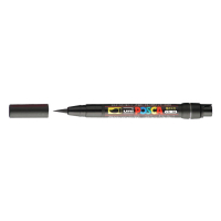 POSCA brush PCF-350 acrylmarker zwart (1 mm penseel) 424004