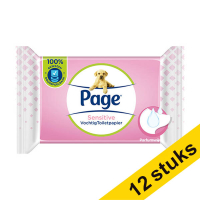 Page Aanbieding: 12x Page vochtig toiletpapier Sensitive (38 doekjes)  SPA00512