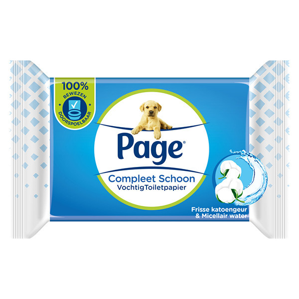 Page vochtige toiletpapier Compleet Schoon (38 doekjes) SPA04168 - 1