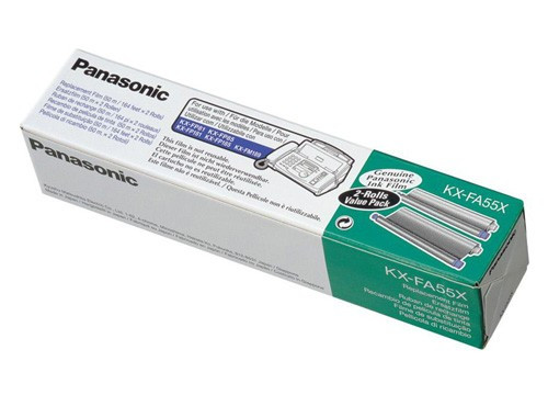 Panasonic KX-FA55X faxrol zwart 2 stuks (origineel) KX-FA55X 075050 - 1