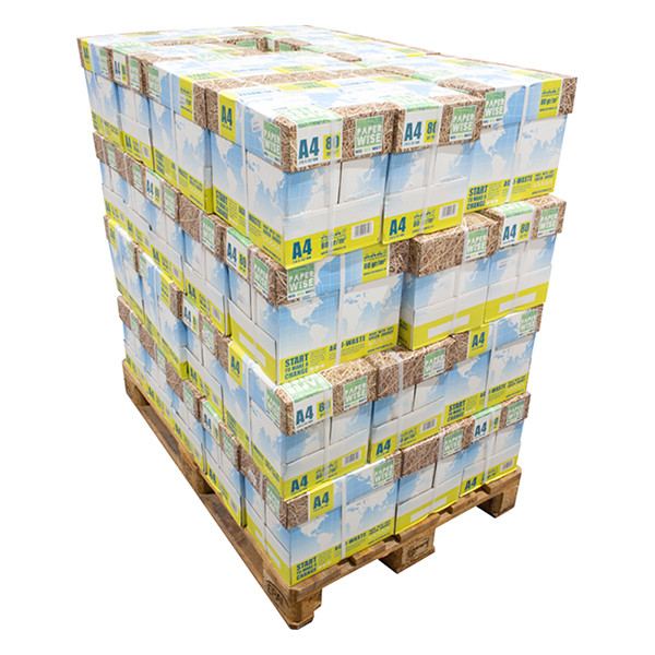 PaperWise 1 pallet 48 dozen van 2500 vellen A4 - 80 g/m² PW-101106-P 399545 - 1