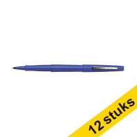 Aanbieding: 12x Papermate Flair fineliner blauw
