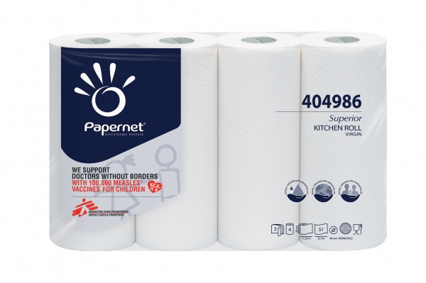 Papernet Superior keukenrol 3-laags 4 x 51 vellen SPA00002 - 1