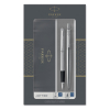 Parker Jotter stainless steel met balpen en vulpen chrome (blauwe inkt)