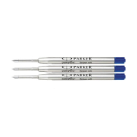 Parker Quinkflow balpen navulling medium blauw (3 stuks) 424488