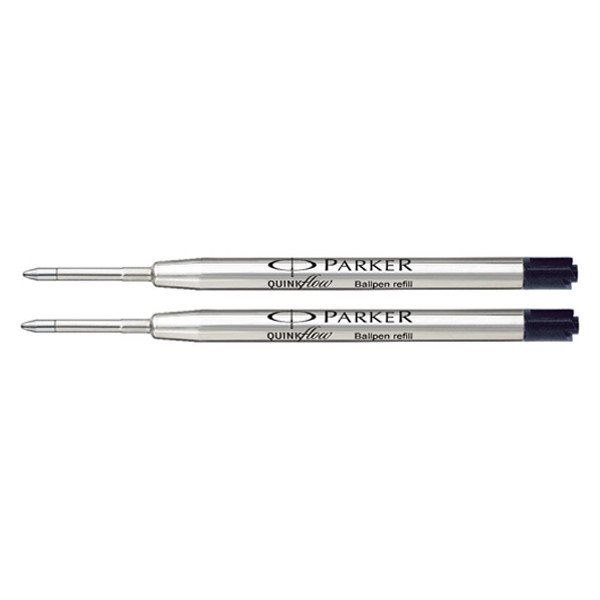 Parker Quinkflow balpen navulling medium zwart (2 stuks) 19503692 214113 - 1
