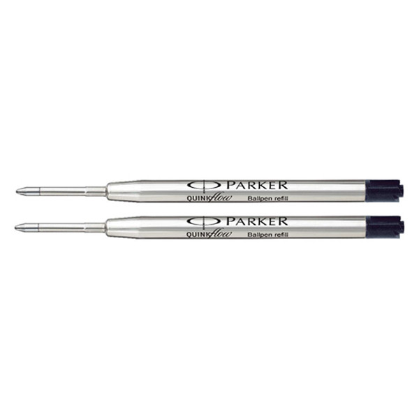 Parker Quinkflow balpen navulling medium zwart (2 stuks) 19503692 214113 - 1