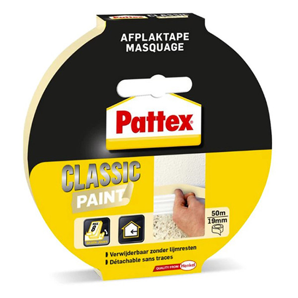 Pattex Classic Paint afdekplakband 19 mm x 50 m Classic crème 773364 206208 - 1