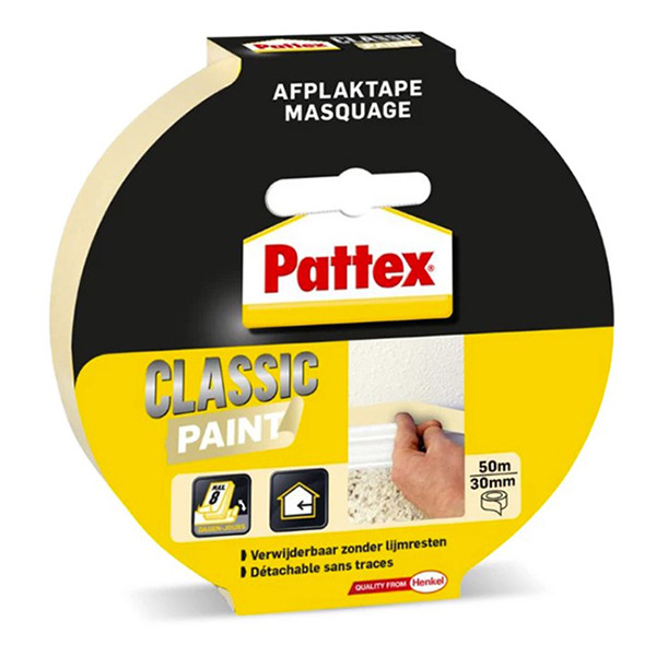 Pattex Classic Paint afdekplakband 30 mm x 50 m Classic crème 773363 206209 - 1