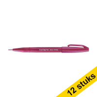 Aanbieding: 10x Pentel Sign SES15C brushpen bordeauxrood