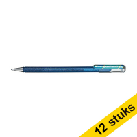 Aanbieding: 12x Pentel Dual Metallic gelpen blauw/metallic groen