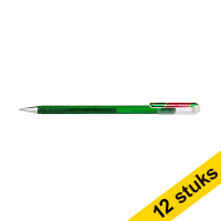 Aanbieding: 12x Pentel Dual Metallic gelpen groen/metallic rood