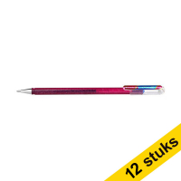 Aanbieding: 12x Pentel Dual Metallic gelpen roze/metallic blauw