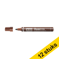 Aanbieding: 12x Pentel N50 permanent marker bruin