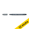 Aanbieding: 12x Pentel Pointliner S20P fineliner zwart (0,03 mm) 210310 - 1