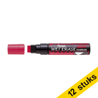 Aanbieding: 12x Pentel SMW56 krijtstift rood (8 - 16 mm schuin)