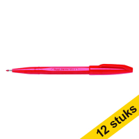 Pentel Aanbieding: 12x Pentel Sign S520 fineliner rood (0,8 mm)  210082