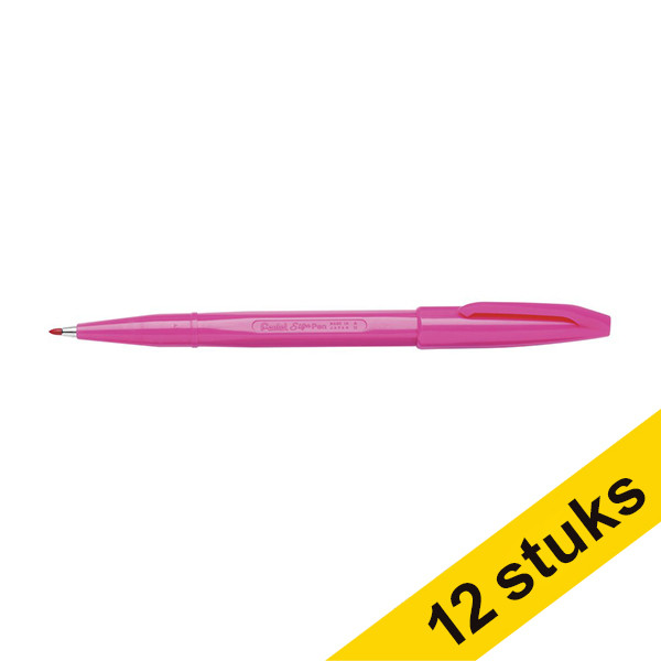Aanbieding: 12x Pentel Sign S520 fineliner roze (0,8 mm) 210320 - 1