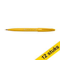 Aanbieding: 12x Pentel Sign SES15C brushpen geel