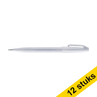 Aanbieding: 12x Pentel Sign SES15C brushpen lichtgrijs