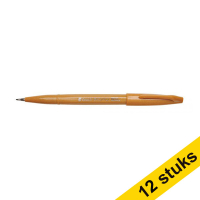 Aanbieding: 12x Pentel Sign SES15C brushpen oker