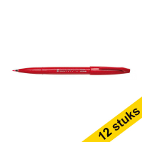Aanbieding: 12x Pentel Sign SES15C brushpen rood