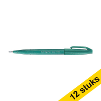 Aanbieding: 12x Pentel Sign SES15C brushpen turquoise groen