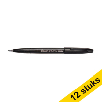 Aanbieding: 12x Pentel Sign SES15C brushpen zwart