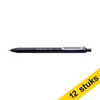 Pentel Aanbieding: 12x Pentel iZee BX470 balpen zwart  210158