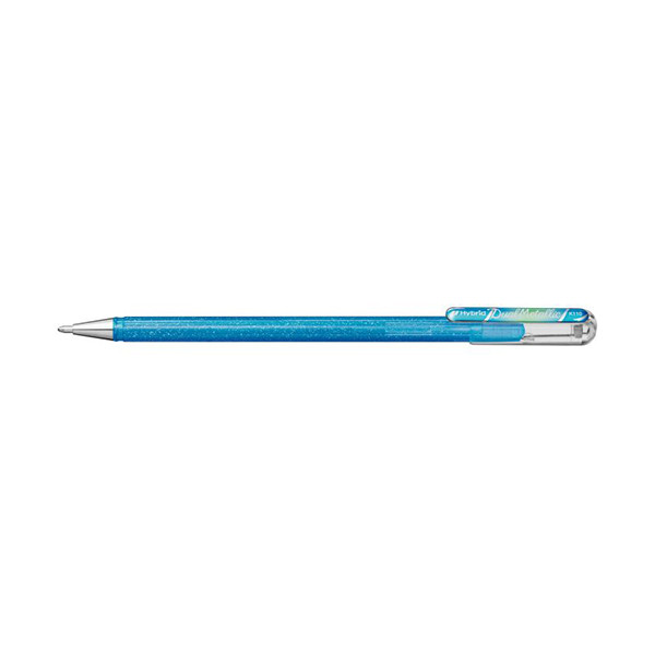 Pentel Dual Metallic gelpen blauwgrijs en metallic blauw/zilver 018591 210202 - 1