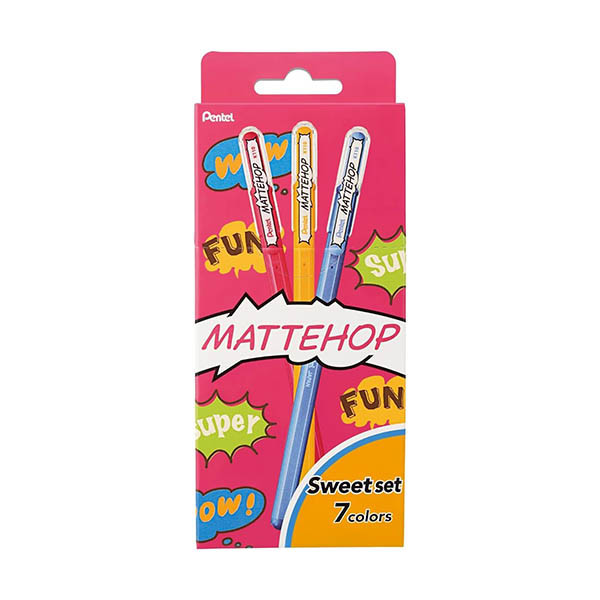 Pentel Mattehop K110 gelpen set Sweet 7 stuks 494623 - 1