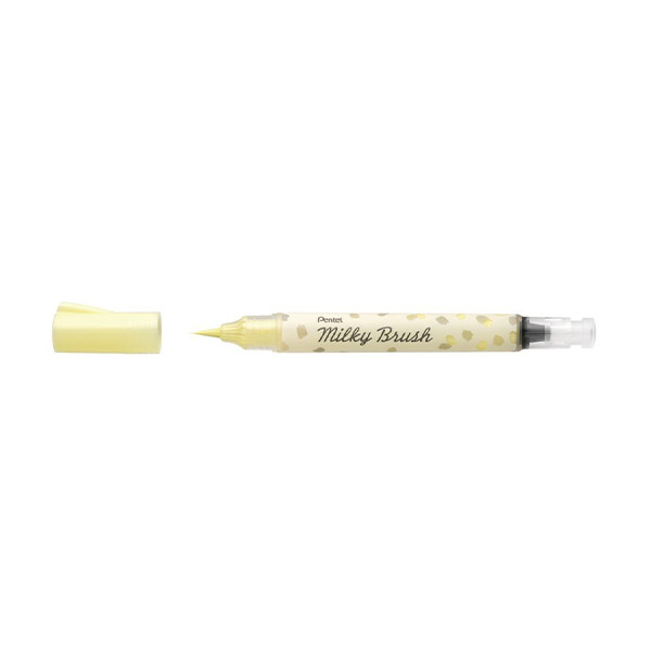 Pentel Milky XGFH-PGX brushpen pastelgeel 020509 210225 - 1