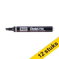 Pentel N60 marker zwart (12 stuks) 297935