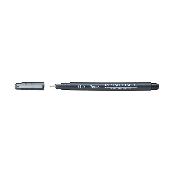 Pentel Pointliner S20P fineliner zwart (0,5 mm) 018142 210304 - 1