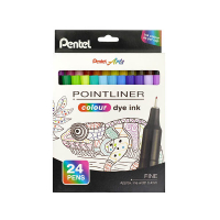 Pentel Pointliner S40 fineliner set (0,4 mm) 24 stuks 494633