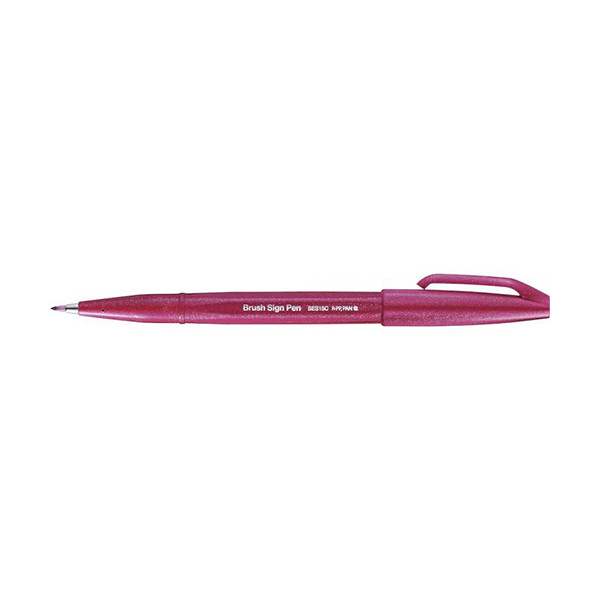 Pentel Sign SES15C brushpen bordeauxrood SES15C-B2 210105 - 1