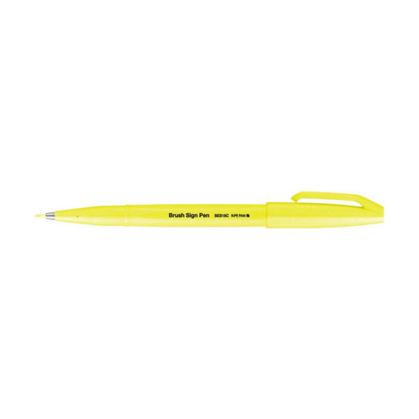 Pentel Sign SES15C brushpen fluogeel 494610 - 1