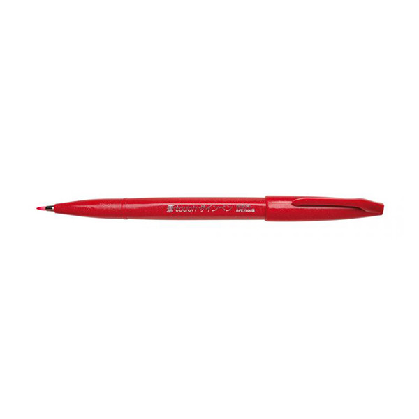 Pentel Sign SES15C brushpen rood SES15C-B 210094 - 1