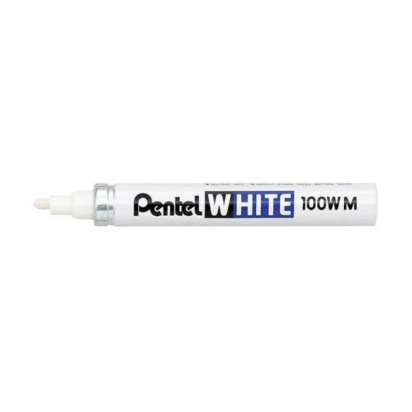 Pentel X100W industriële paint marker wit (3,9 mm rond) 13004 210088 - 1