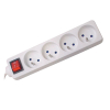 Perel stekkerdoos met 4 stopcontacten schakelaar wit (1,5 meter) 500709 - 1