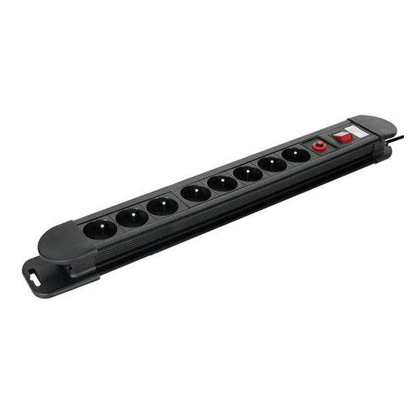 Perel stekkerdoos met 8 stopcontacten schakelaar zwart (1,5 meter) EBP08N 500710 - 1