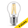 Aanbieding: 4x Philips E27 filament led-lamp kogel WarmGlow 1.8W (25W) LPH02544 - 1