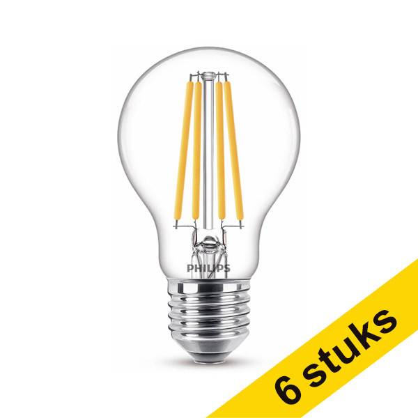 Aanbieding: 6x Philips E27 filament ledlamp peer 10.5W (100W) LPH02341 - 1