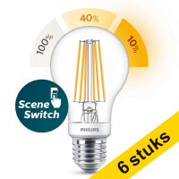 Aanbieding: 6x Philips E27 filament ledlamp peer SceneSwitch 7.5W (60W)
