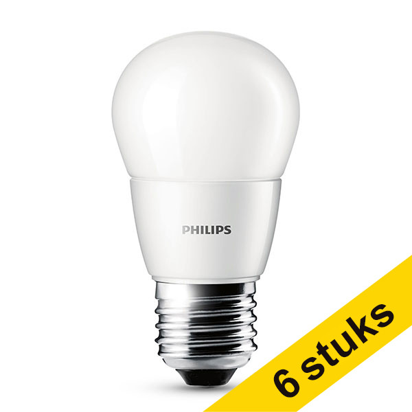 Aanbieding: 6x Philips E27 ledlamp mat 4W (25W) Philips 123inkt.be