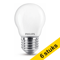 Aanbieding: 6x Philips  E27 ledlamp kogel mat dimbaar 6.5W (60W)