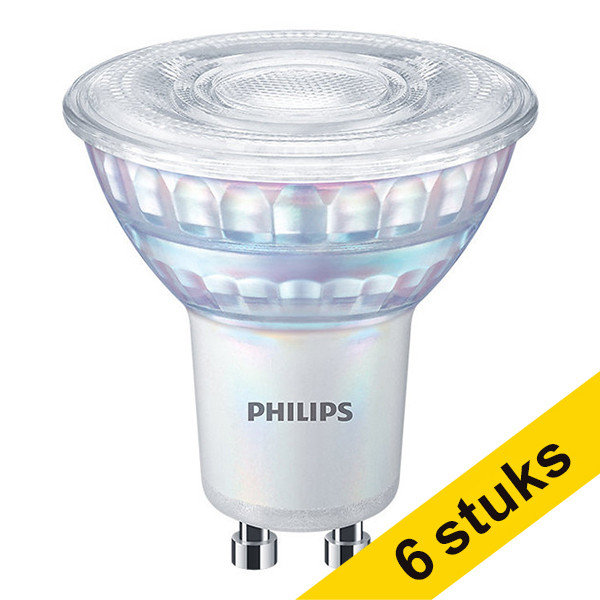 Philips Aanbieding: 6x Philips GU10 led-spot Classic glas dimbaar 4W (50W)  LPH00245 - 1