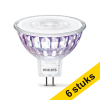 Aanbieding: 6x Philips GU5.3 ledspot WarmGlow glas dimbaar 5W (35W) LPH00866 - 1