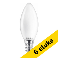 Aanbieding: 6x Philips LED lamp | E14 | Kaars | Mat | 4000K | 4.3W (40W)